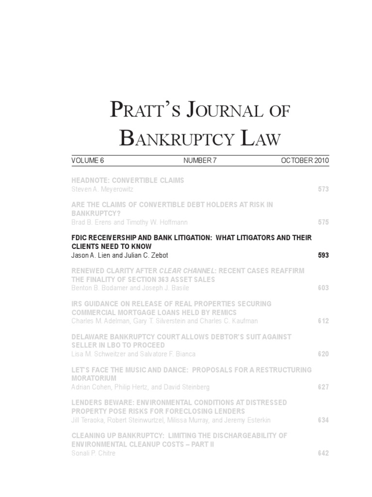 FDIC Receivership and Bank Litigation What Litigators and Their