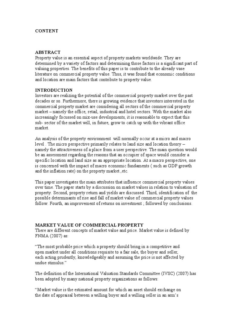 Find Value Of Commercial Property