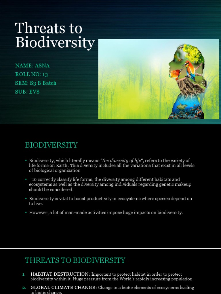 Threats To Biodiversity | PDF | Habitat Destruction | Biodiversity