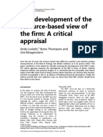 The Resource-Based View of The Firm Jurnal Management Strategik DR, Indrianawati Usman