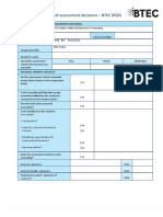 Internal Verification of Assessment Decisions - BTEC (RQF) : Higher Nationals