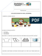 Avaliação Diagnóstica Fevereiro-2022 Terceiro Ano