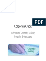 Corporate Credit: References: Gopinath, Banking Principles & Operations