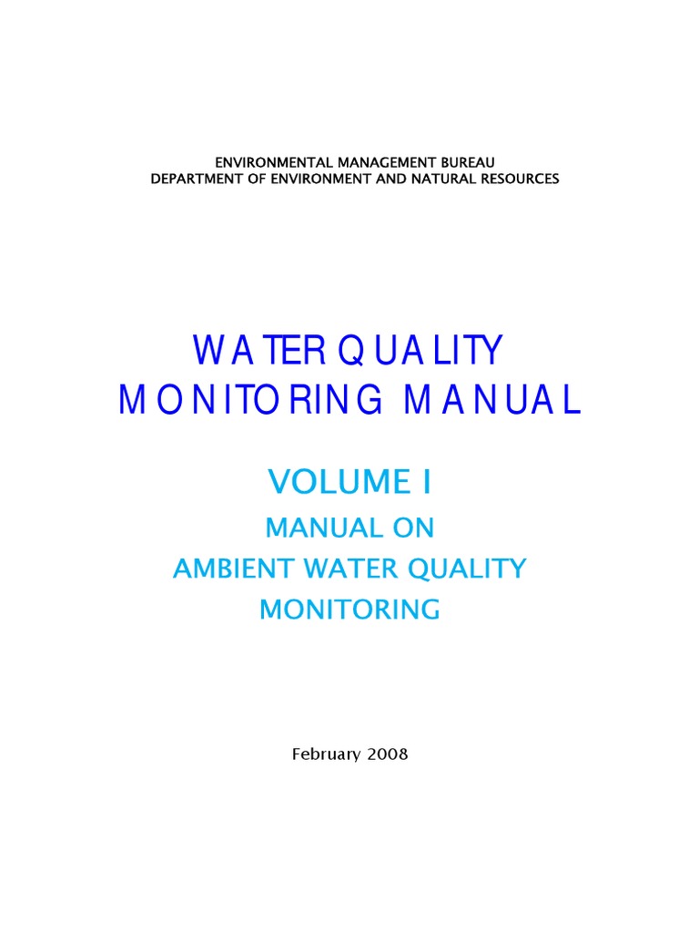 Ambient Water Quality Monitoring Manual | PDF | Water Quality | Water