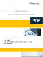 ISO/ IEC 27001:2013 Lead Implementer Training Trainer: Debasish R.Choudhury, Oyuntugs B