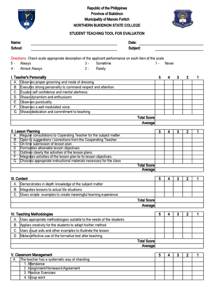 ST Evaluation 22 PDF Teachers Lesson Plan