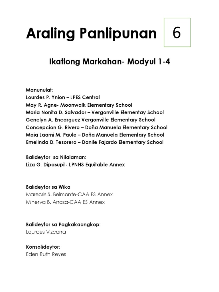 AP6 Q3 ADM Week 1 4 | PDF