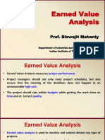 Earned Value Analysis: Prof. Biswajit Mahanty