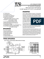 Features Descriptio: LTC1594/LTC1598 4-And 8-Channel, Micropower Sampling 12-Bit Serial I/O A/D Converters