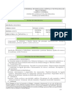 Bioquímica disciplina licenciatura biologia IFMT