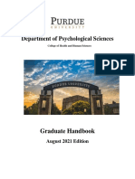 Department of Psychological Sciences: Graduate Handbook