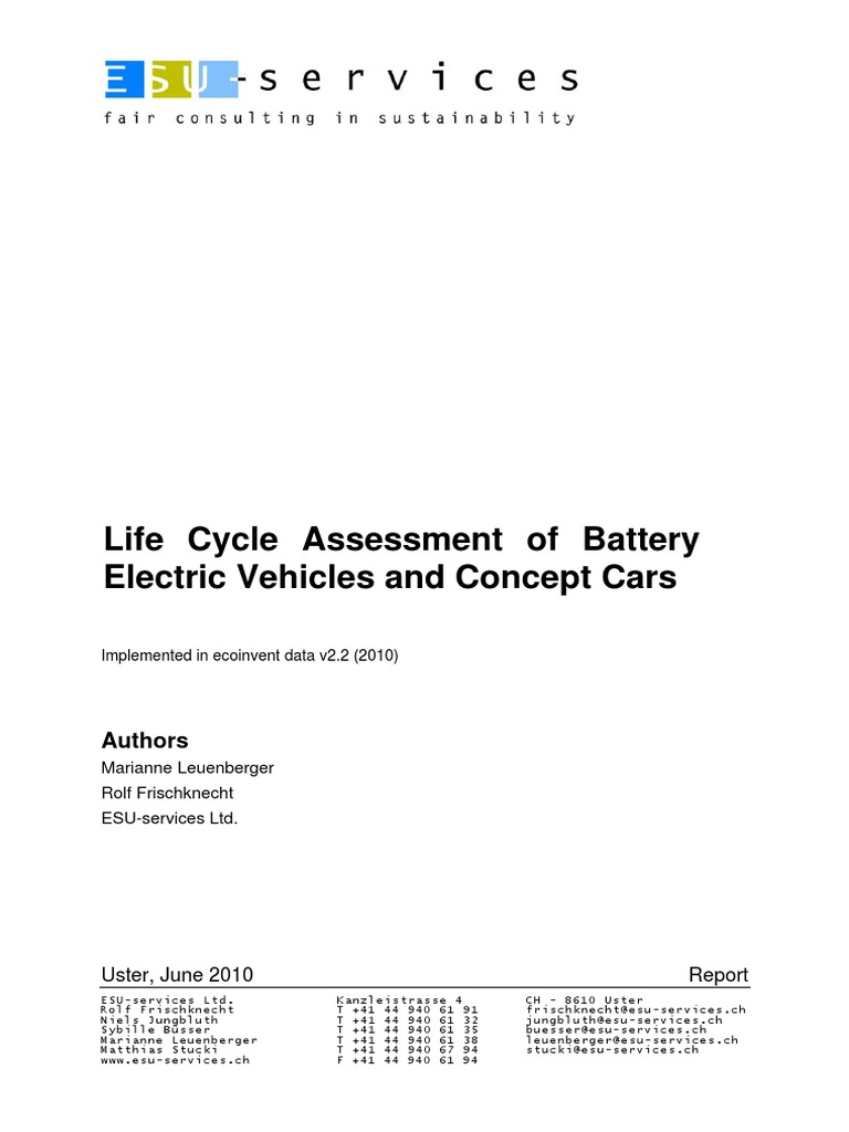 Battery Electric Vehicles PDF