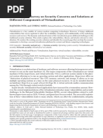 An Exhaustive Survey On Security Concerns and Solutions at Different Components of Virtualization