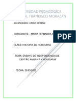 Ensayo Sobre La Independencia de Cento America y de Honduras