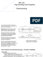 ME-101 Engineering Drawing and Graphics Dimensioning