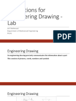Instructions For Engineering Drawing - Lab: Atif Mehmood Department of Mechanical Engineering Pieas