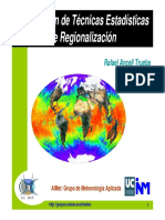 Descripción de Técnicas Estadísticas de Regionalizacion