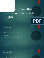 Rights of Bhumidhar With Non-Transferable Rights