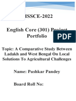 Comparative Study of The Agricultural Challenges in West Bengal and Ladakh