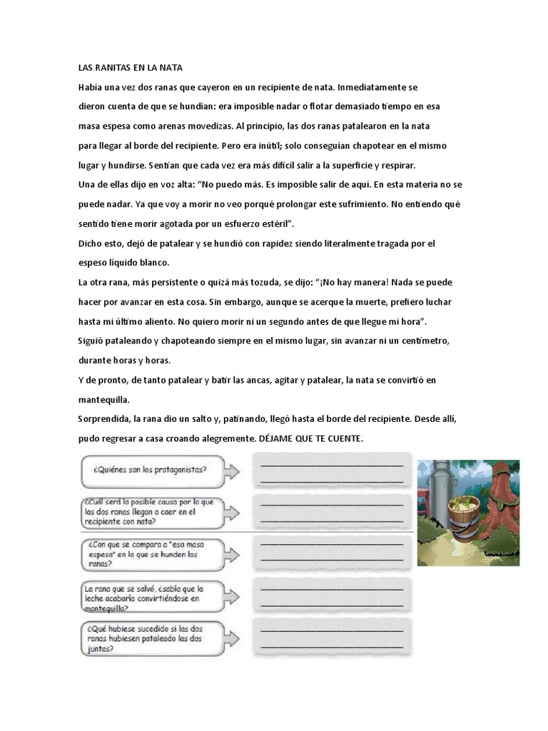 LAS RANITAS EN LA NATA-lector | PDF