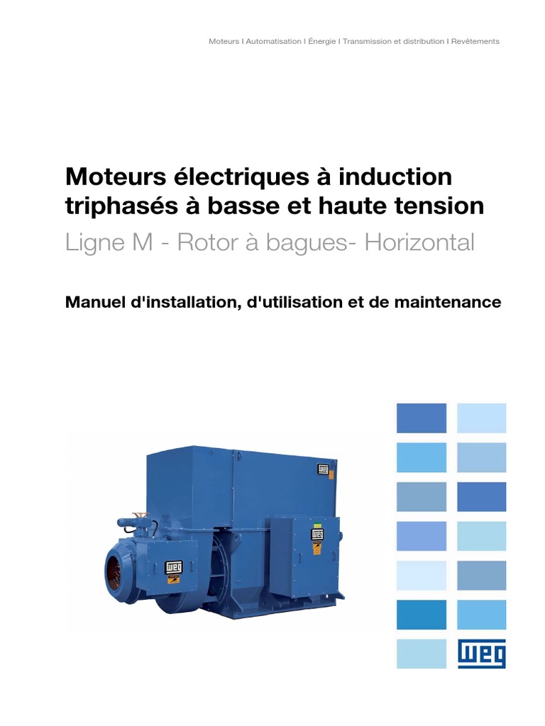 WEG Moteurs A Induction Triphases A Haute Et Baisse Tension Rotor A Bagues 11576442 Manuel