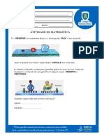 Atividade de Matemática com Recipientes e Frações