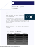 Cores HTML