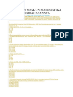 Kumpulan Soal Un Matematika SMP Dan Pembahasannya