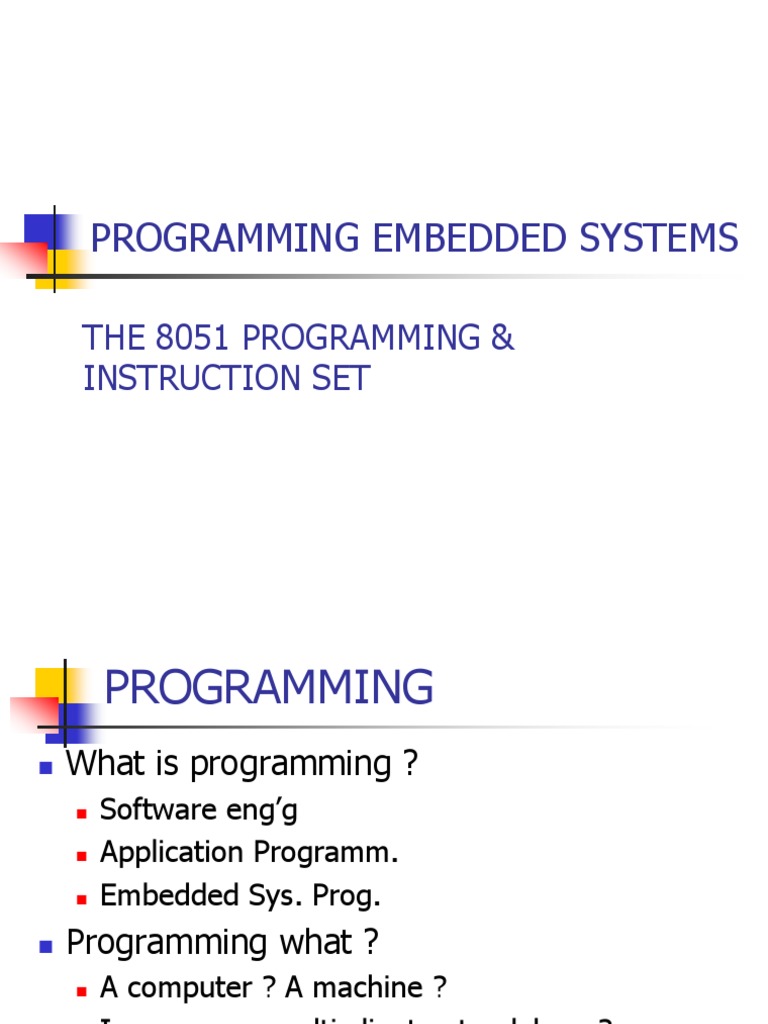 Presentation 5 Programming Embedded Systems PDF