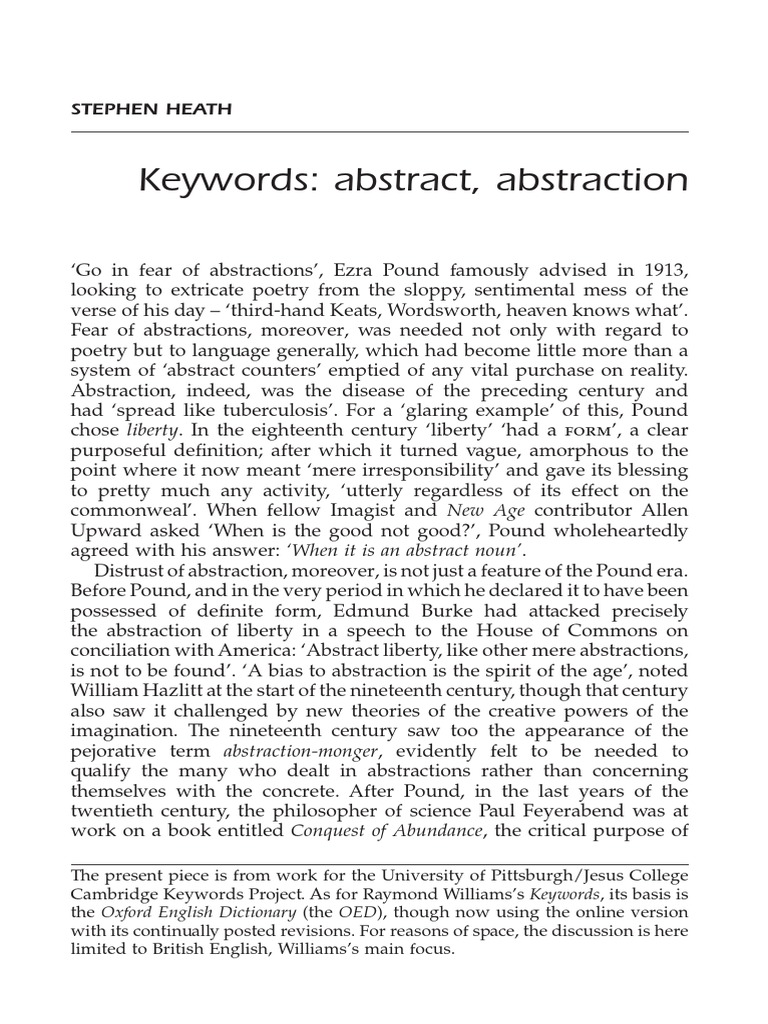 Abstract Abstraction | Download Free PDF | Idea | Abstraction