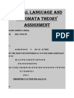 Formal Language and Automata Theory Assignment