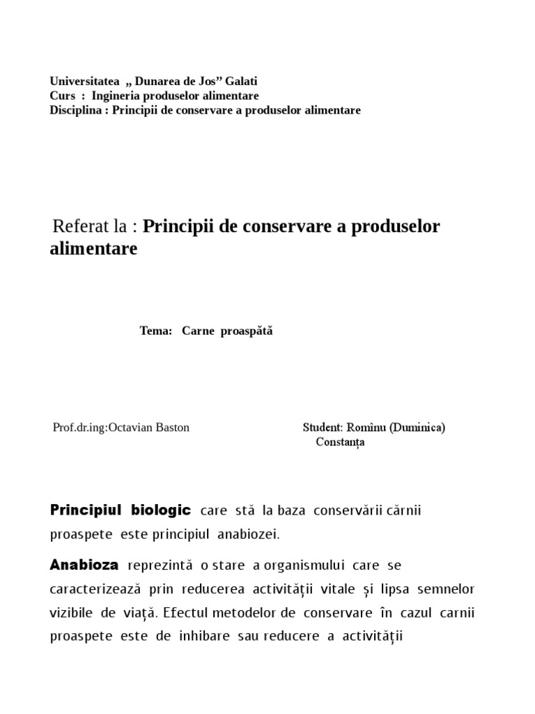 Tema Conservare | PDF
