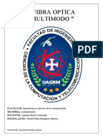 Fibra Óptica Multimodo (Características)