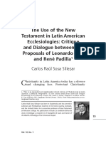 The Use of The New Testament in Latin American Ecclesiologies: Critique and Dialogue Between The Proposals of Leonardo Boff and René Padilla