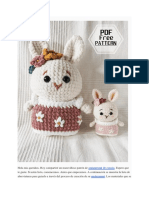 Amigurumi Conejo de Pascua Otono PDF Patron Gratis