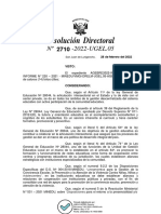 Resolución Directoral #-2022-UGEL.05