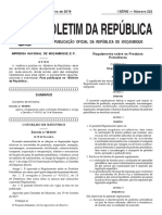 Publicação Oficial Da República de Moçambique