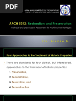 ARCH 5312:: Restoration and Preservation