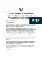 Decreto Supremo Nº 008-2006-ED