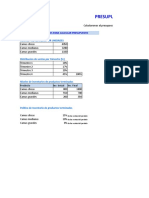 Formato de Presupuesto de Producción Excel