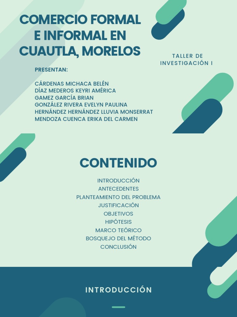 Proyecto de Investigación. COMERCIO FORMAL E INFORMAL EN CUAUTLA ...