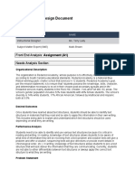 Text Structures Design Document: Front End Analysis: Assignment (A1) Needs Analysis Section