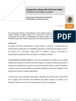 Lineamientos para Contratación Des Servicio de Mantenimiento A Traves de Terceros (Mexico)