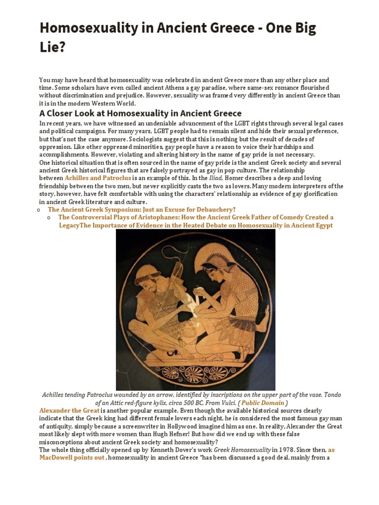 Homosexuality in Ancient Greece - Theodoros Karasavvas | PDF