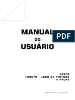 Manual do Usuário Jogo de Pintura Pneumática 5 Peças