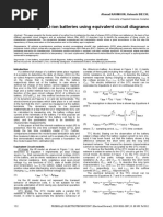 Modelling of Li-Ion Batteries Using Equivalent Circuit Diagrams