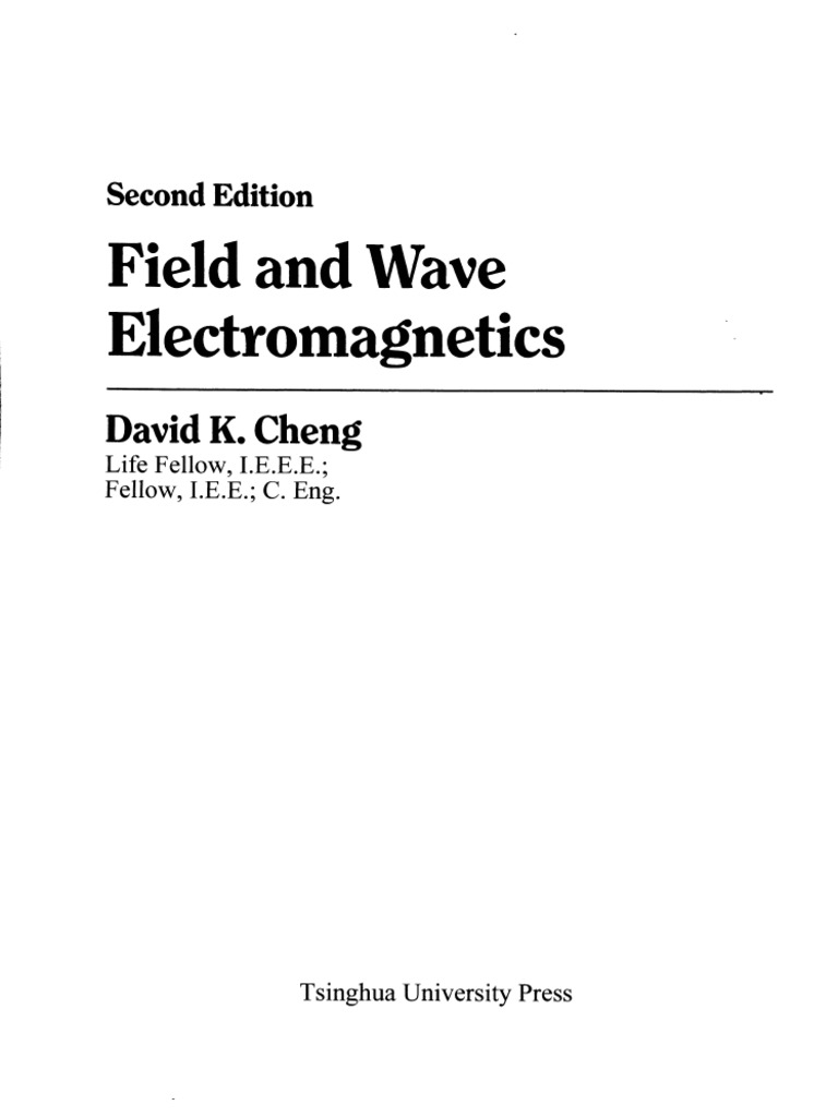 Field and Wave Electromagnetics 2nd Edition David K. Cheng | PDF