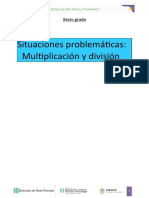 Actividades de 6° Grado - Situaciones Problemáticas Multiplicación y División