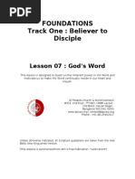 Foundations Track One: Believer To Disciple: Lesson 07: God's Word