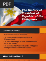 The History of President of Republic of The Philippines